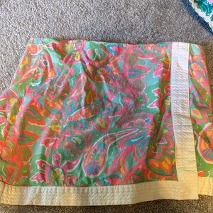 Lilly Pulitzer Pink and Green Floral Skirt